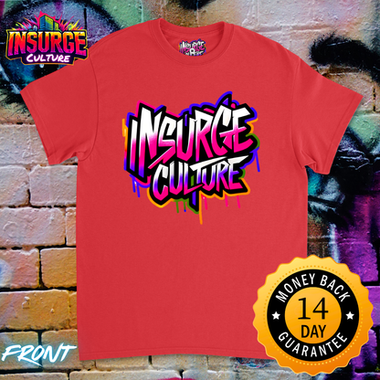 Insurge Culture Graffiti Logo Half Sleeve Shirt Unisex Adult