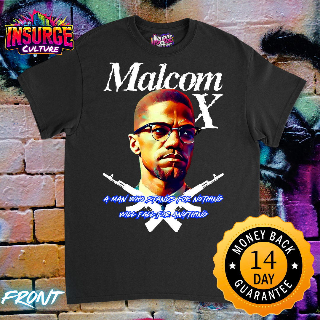 Malcom X Half Sleeve Shirt Unisex Adult