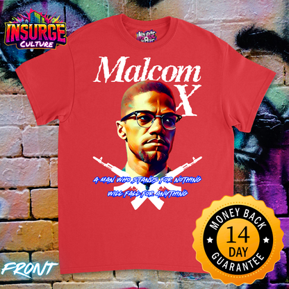 Malcom X Half Sleeve Shirt Unisex Adult