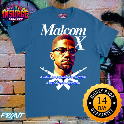 Malcom X Half Sleeve Shirt Unisex Adult